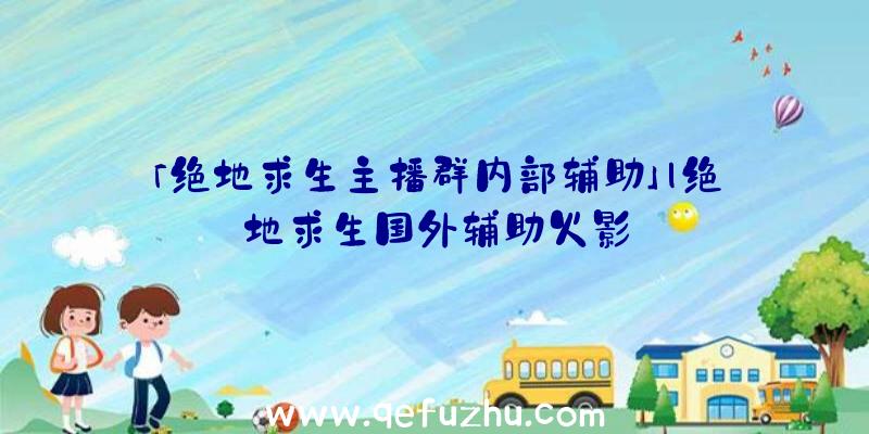 「绝地求生主播群内部辅助」|绝地求生国外辅助火影